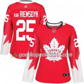 Toronto Maple Leafs James Van Riemsdyk 25 Adidas 2017-2018 Rood Alternate Authentic Shirt - Dames